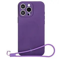 Bizon Case Silicone Magnetic Apple iPhone 16 Pro plum