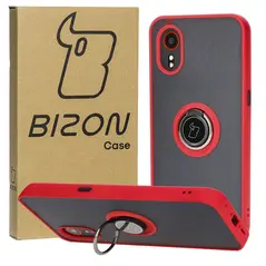 Bizon Case Hybrid Ring Samsung Galaxy Xcover7 smoky with a red frame