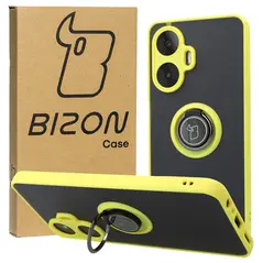 Bizon Case Hybrid Ring Realme C55 smoky with a yellow frame