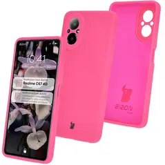 Bizon Soft Case Realme C67 4G neon pink