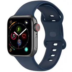 Bizon Strap Watch Silicone Apple Watch 44/45/46/49 mm navy blue