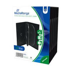 MediaRange DVD Case for 6 discs 22mm Black Pack 5 (MRBOX35-6) έως 12 άτοκες Δόσεις