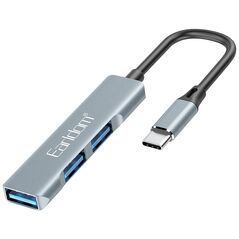 [product / manufacturer] USB hub Earldom ET-HUB10, Type-C, 3 θύρες, USB 3.0, Γκρί - 40217 έως 12 άτοκες Δόσεις