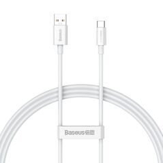 Baseus Cablu de Date USB la Type-C 65W, 1m - Baseus Superior Series (CAYS000902) - White 6932172612894 έως 12 άτοκες Δόσεις