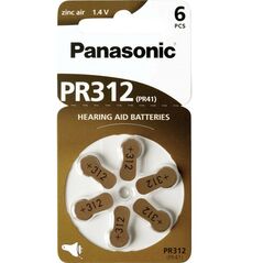 Panasonic Μπαταρίες Ακουστικών Βαρηκοΐας 312 1.4V 6τμχ PA-ZA312 35343 έως 12 άτοκες Δόσεις