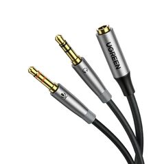 UGREEN UGREEN AV193 3.5mm Female to 2 male audio cable (grey) 026947 έως και 12 άτοκες δόσεις
