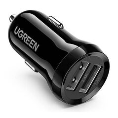 UGREEN Car charger UGREEN ED018, 2x USB, 24W (black) 029263 έως και 12 άτοκες δόσεις