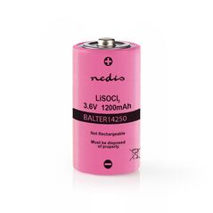 Nedis Lithium Thionyl Chloride Battery (BALTER14250) (NEDBALTER14250) έως 12 άτοκες Δόσεις