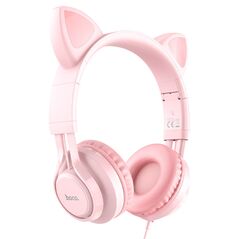 Hoco Hoco - Wired Headphones Cat Ears (W36) - Jack 3.5mm, with Microphone - Pink 6931474770394 έως 12 άτοκες Δόσεις