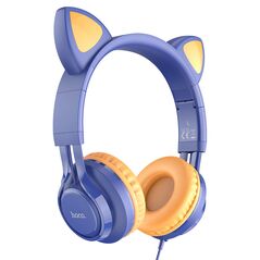 Hoco Hoco - Wired Headphones Cat Ears (W36) - Jack 3.5mm, with Microphone - Midnight Blue 6931474770400 έως 12 άτοκες Δόσεις
