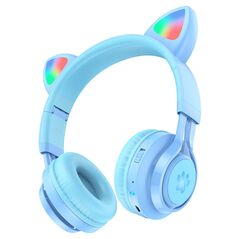Hoco Hoco - Wireless Headphones Cat Ear (W39) - for Kids, Foldable with Bluetooth 5.3 - Blue 6931474779250 έως 12 άτοκες Δόσεις
