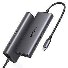 Ugreen Hub USB-C la 2x Type-C, 2x USB, HDMI, TF, SD Card, 10Gbps, 4K, 100W - Ugreen (15531) - Black 6941876215317 έως 12 άτοκες Δόσεις