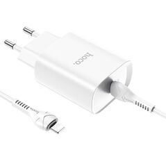 HOCO - N14 TRAVEL CHARGER PD 20W + LIGHTNING Cable White HOC-N14i-W 69011 έως 12 άτοκες Δόσεις
