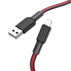 HOCO - X69 DATA CABLE USB TO LIGHTNING 1m 2.4A BLACK RED HOC-X69i-BR 68877 έως 12 άτοκες Δόσεις