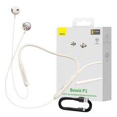 Baseus Neckband Magnetic Sport Earphones Baseus Bowie P1 (creamy-white) 047864 6932172611729 NGPB000102 έως και 12 άτοκες δόσεις