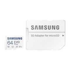 Κάρτα μνήμης microSDXC C10 UHS-I U3 Samsung EVO Plus 130MB/s 64Gb + 1 ADP 8806092411142 8806092411142 έως και 12 άτοκες δόσεις