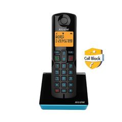 Ασύρματο Τηλέφωνο Alcatel S280 με Δυνατότητα Αποκλεισμού Κλήσεων Μαύρο-Μπλε 3700601425383 3700601425383 έως και 12 άτοκες δόσεις
