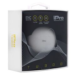 iPro True Wireless Bluetooth Earphones TW300 White (010701-0258) (IPRO010701-0258) έως 12 άτοκες Δόσεις