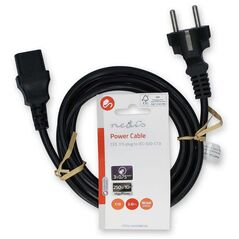 Nedis Schuko - IEC C13 Cable 2m Μαύρο (CEGL10030BK20) (NEDCEGL10030BK20) έως 12 άτοκες Δόσεις