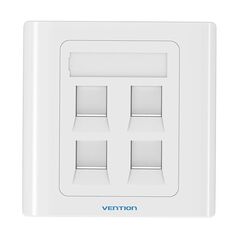 Vention 4-Port Keystone Wall Plate 86 Type Vention IFCW0 White 056646 6922794743205 IFCW0 έως και 12 άτοκες δόσεις