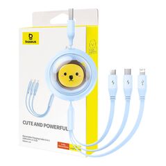 Baseus Charging Cable 3w1 Baseus USB to USB-C, USB-M, Lightning 3,5A, 1,1m (blue) 054736  P10362900311-00 έως και 12 άτοκες δόσεις 6932172645502
