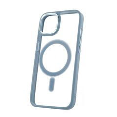 Satin Clear Mag case for iPhone 14 Plus 6,7&quot; blue