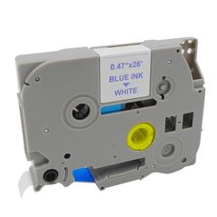 MediaRange Plastic Tape Cassette For Label Printers Using Brother TZ-233/TZe-233 12mm 8m Laminated Blue On White (MRBTZ233) έως 12 άτοκες Δόσεις