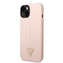 Guess case for iPhone 14 6,1&quot; GUHCP14SSLTGP pink hardcase Silicone Line & Triangle 3666339065928