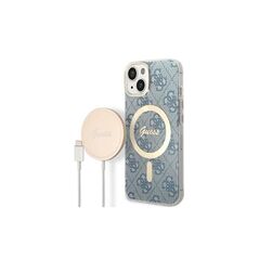 Guess set Case + Charger for iPhone 14 Pro Max 6,1&quot; GUBPP14XH4EACSB blue BP Magsafe Case + Charger 4G 3666339102999