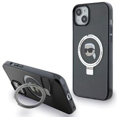 Karl Lagerfeld case for iPhone 15 Plus 6,7&quot; KLHMP15MHMRSKHK black HC MAGSAFE RINGSTAND KH 3666339168407