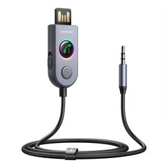 JoyRoom Receptor Audio Bluetooth 5.3, Jack 3.5mm, 1m - JoyRoom (JR-CB6) - Dark Gray 6956116756765 έως 12 άτοκες Δόσεις