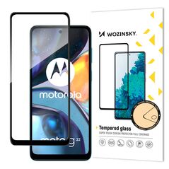 Wozinsky Super Durable Full Glue Tempered Glass Full Screen With Frame Case Friendly Motorola Moto G22 Black