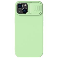 Nillkin CamShield Magnetic Silicone Case iPhone 14 Plus Magnetic MagSafe Cover with Camera Protector Green