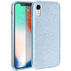 Glitter Case SAMSUNG A9 2018 silver blue 5901737941862