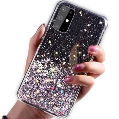 Case IPHONE 12 PRO MAX (6,7) Sequins Glue Glitter Case black 5902429903793