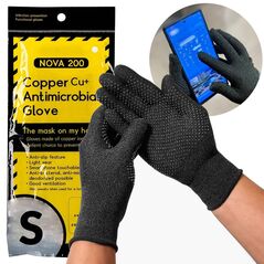 Antibacterial Gloves NOVA Gloves 200 black Size S 5902429907890