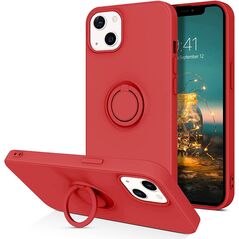 Case IPHONE 13 Silicone Ring Magnetic Stand red 5904161118220