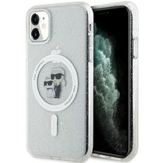 Karl Lagerfeld case for iPhone 11 KLHMN61HGKCNOT transparent HC Magsafe IML KC Glitter 3666339162672