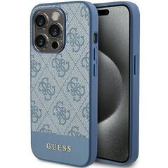 Original Case APPLE IPHONE 15 PRO MAX Guess Hardcase 4G Stripe Collection (GUHCP15XG4GLBL) blue 3666339209902