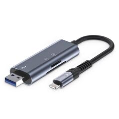 Card Reader SD + Micro SD Lightning + USB Tech-Protect UltraBoost grey 5906302307845