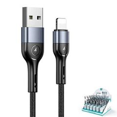 Cable 2A 1m USB - Lightning Usams U55 SJ448ZJ01 (US-SJ448) SJ448USBSG01 black 6958444912950