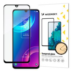 Wozinsky Super Durable Full Glue Tempered Glass Full Screen With Frame Case Friendly TCL 30 5G Black