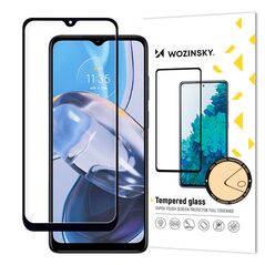 Wozinsky Full Glue tempered glass Motorola Moto E22i / E22 full screen with frame black (case friendly)