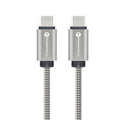 FORCELL cable Type C to Type C QC4.0 3A/20V PD 60W Metal C237 1m silver FOCB-274480 81695 έως 12 άτοκες Δόσεις