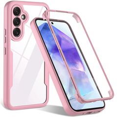 Techsuit Husa pentru Samsung Galaxy A55 5G + Folie - Techsuit ColorVerse 360 Series - Pink 5949419151673 έως 12 άτοκες Δόσεις