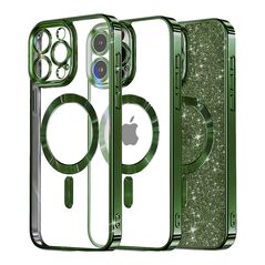 Techsuit Case for iPhone 12 Pro Max - Techsuit Luxury Glitter MagSafe - Deep Green 5949419134041 έως 12 άτοκες Δόσεις