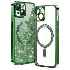 Techsuit Case for iPhone 15 Plus - Techsuit Luxury Glitter MagSafe - Deep Green 5949419132771 έως 12 άτοκες Δόσεις