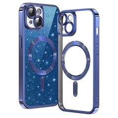 Techsuit Case for iPhone 15 - Techsuit Luxury Glitter MagSafe - Deep Blue 5949419132979 έως 12 άτοκες Δόσεις