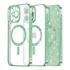 Techsuit Case for iPhone 14 Pro Max - Techsuit Luxury Glitter MagSafe - Light Green 5949419133037 έως 12 άτοκες Δόσεις