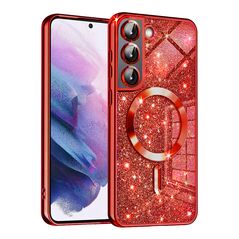 Techsuit Case for Samsung Galaxy S21 5G - Techsuit Luxury Glitter MagSafe - Red 5949419132542 έως 12 άτοκες Δόσεις